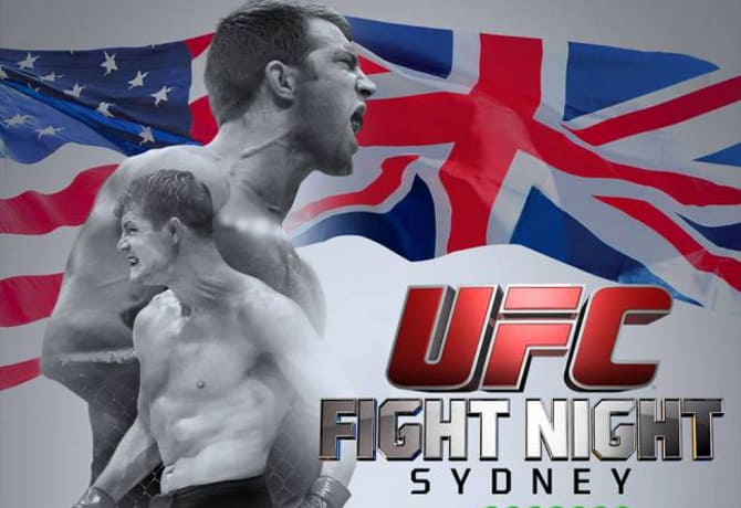 UFC Fight Night 55 Rockhold Bisping poster