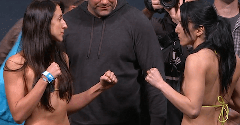 TUF 20 Finale: Jessica Penne vs. Randa Markos Full Fight Video Highlights 1 JessicPenneRandaMarkosFaceoff