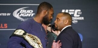daniel cormier jon jones ufc 178 media day brawl
