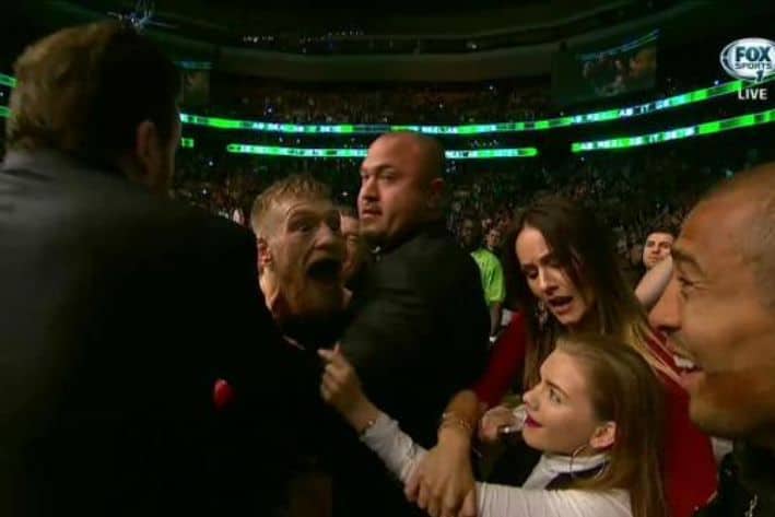 Watch Conor McGregor Rush Jose Aldo After UFC Fight Night 59