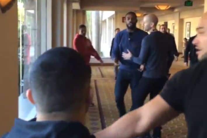 Team Jones vs. Team Cormier Confrontation Raw Video