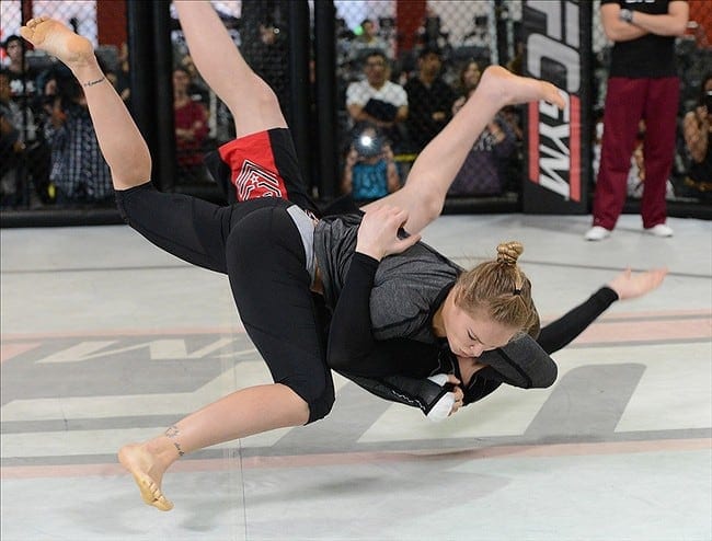 UFC 184 Open Workouts: Ronda Rousey Shows Off Slams