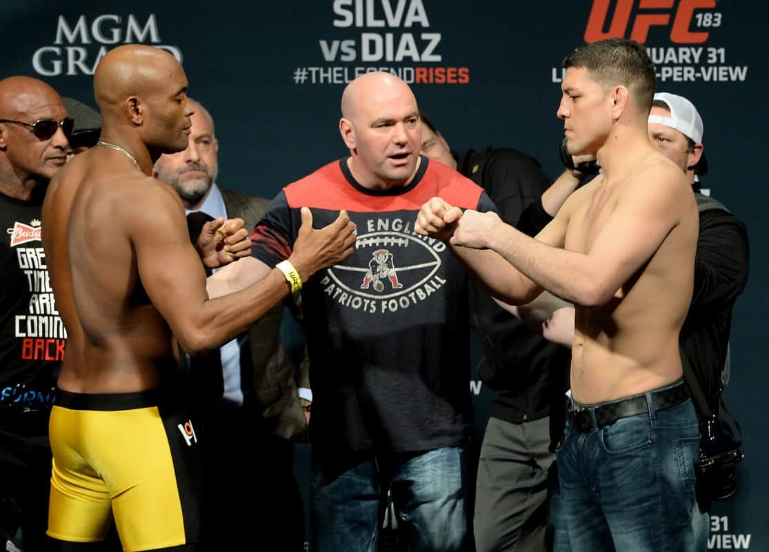 MMA: UFC 183-Silva vs Diaz-Weigh Ins