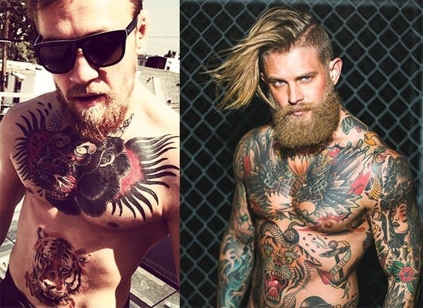 Five Worst Tattoos In MMA 2 ConorMcGregorTattoSideBySide