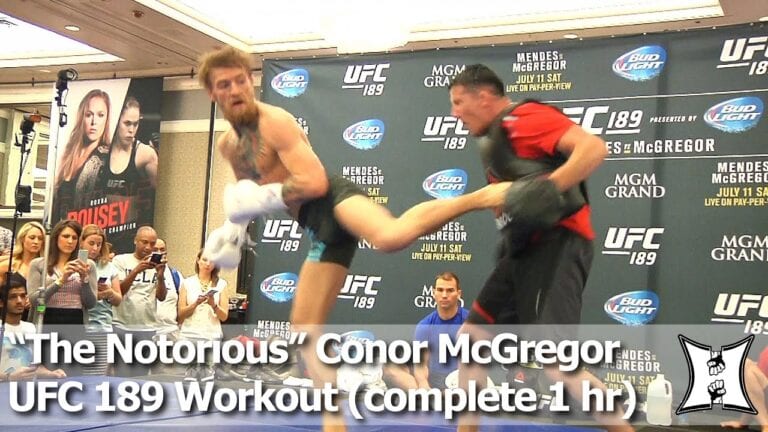 UFC 189 Conor McGregor Open Workout Full Video