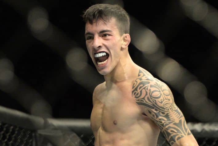 Thomas Almeida Knocks Out Brad Pickett With Vicious Flying Knee