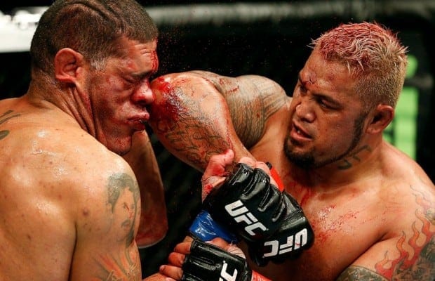 Mark Hunt Willing To Die In The Octagon Against Frank Mir 1 120613 UFC mark hunt elbows antonio bigfoot silva ahn PI