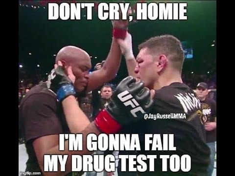 anderson silva failed drug test UFC 183 meme