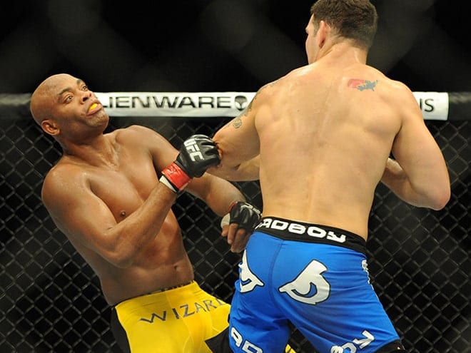 Silva vs Weidman KO UFC 162