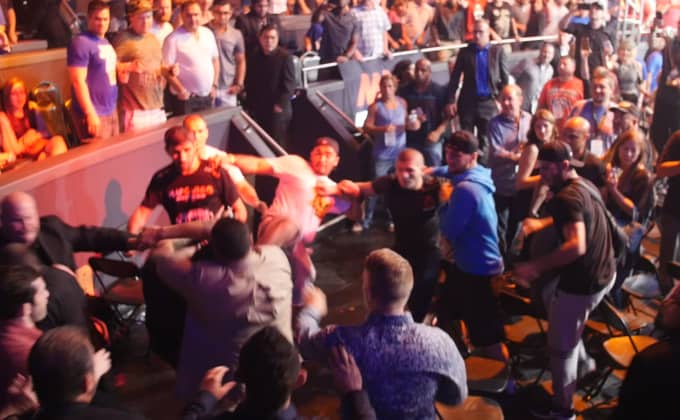 Video: Khabib Nurmagomedov vs. Diaz Brothers Spills Out Into The Street 1 khabib nurmagomedov vs nate diaz nick diaz wsof 22