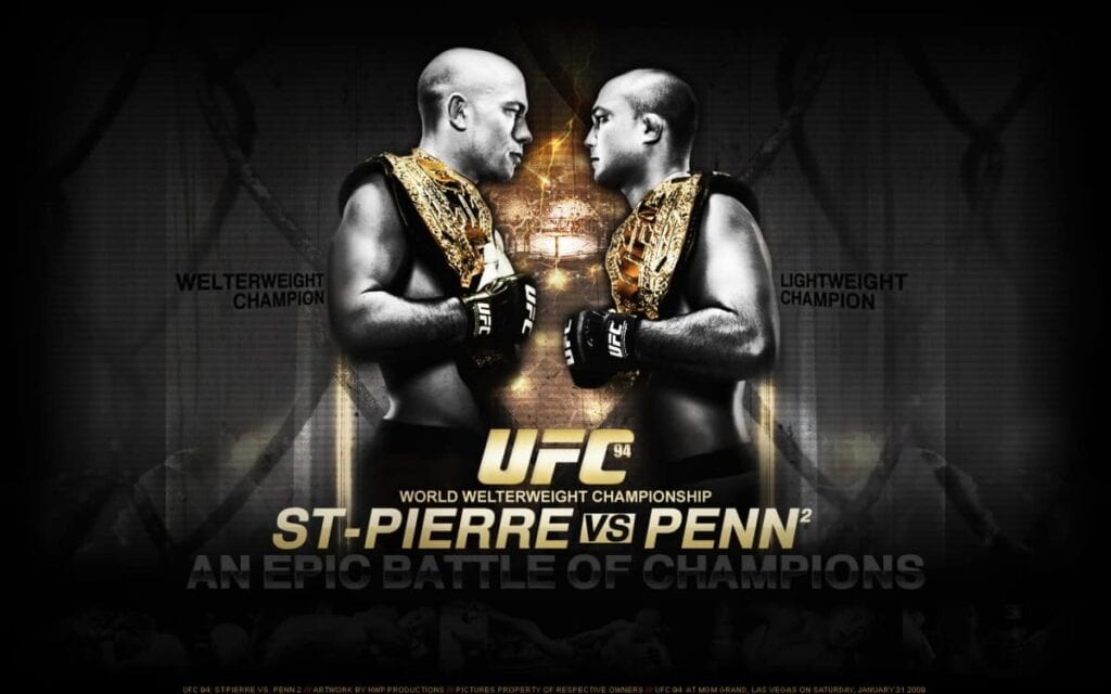 ufc gsp vs penn 2 ppv record list mma