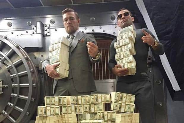 UFC 189: Conor McGregor photographed in New York City bank vault ...