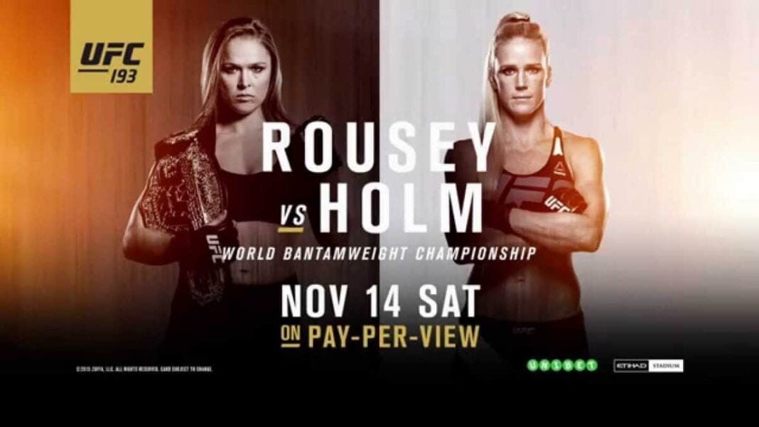 UFC 193: Rousey vs Holm - Once in History - YouTube
