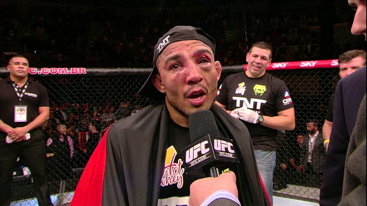 UFC 179: Chad Mendes and Jose Aldo Octagon Interviews - YouTube
