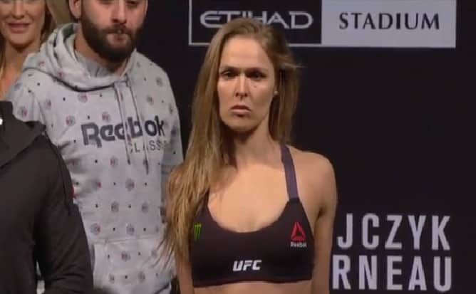 ronda weigh in