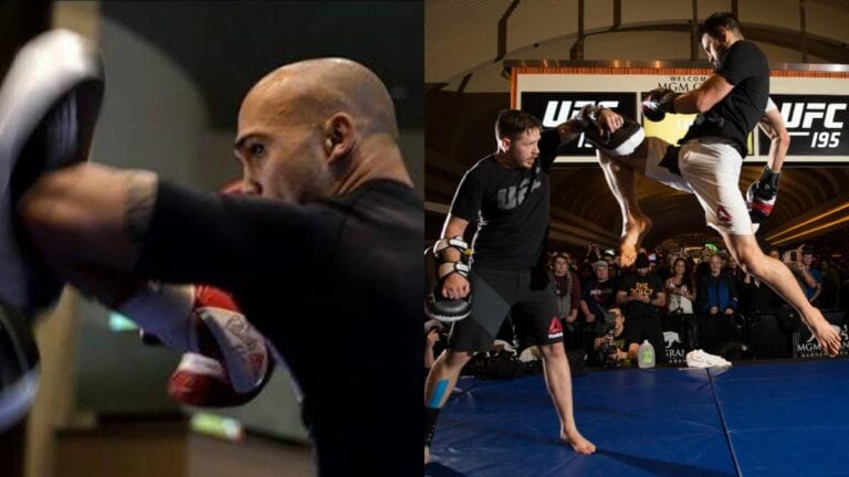 Video: Robbie Lawler & Carlos Condit DESTROY The Pads At Open Workouts
