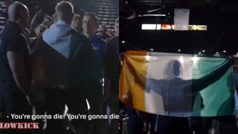 Video: Conor McGregor & Jose Aldo Have Heated Backstage Confrontation