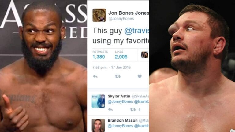 Jon Jones Reacts To Travis Browne’s Eye Pokes At UFC Boston