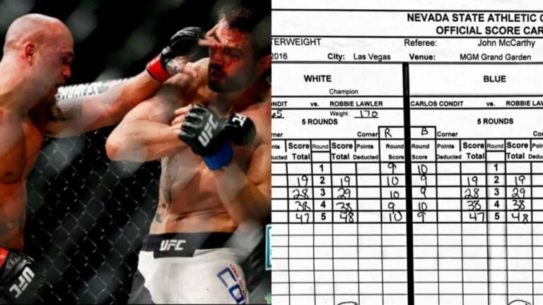 Robbery? Robbie Lawler vs. Carlos Condit Scorecards & Strike Stats