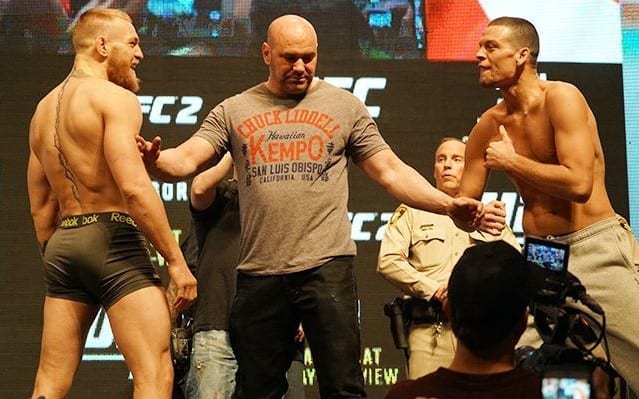 Dana White Says McGregor vs. Diaz III Is 'Internet Bulls***' 1 Conor McGregor vs. Nate Diaz