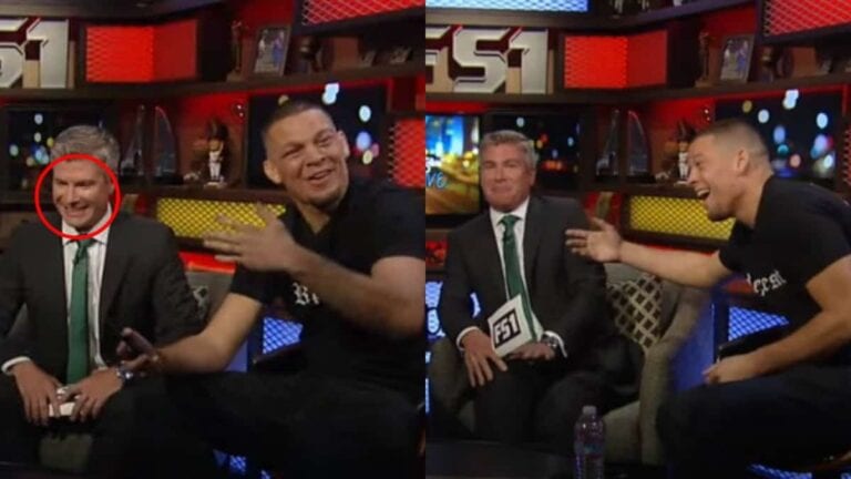 Watch This FOX Host’s Reaction When Nate Diaz Threatens To Slap Him