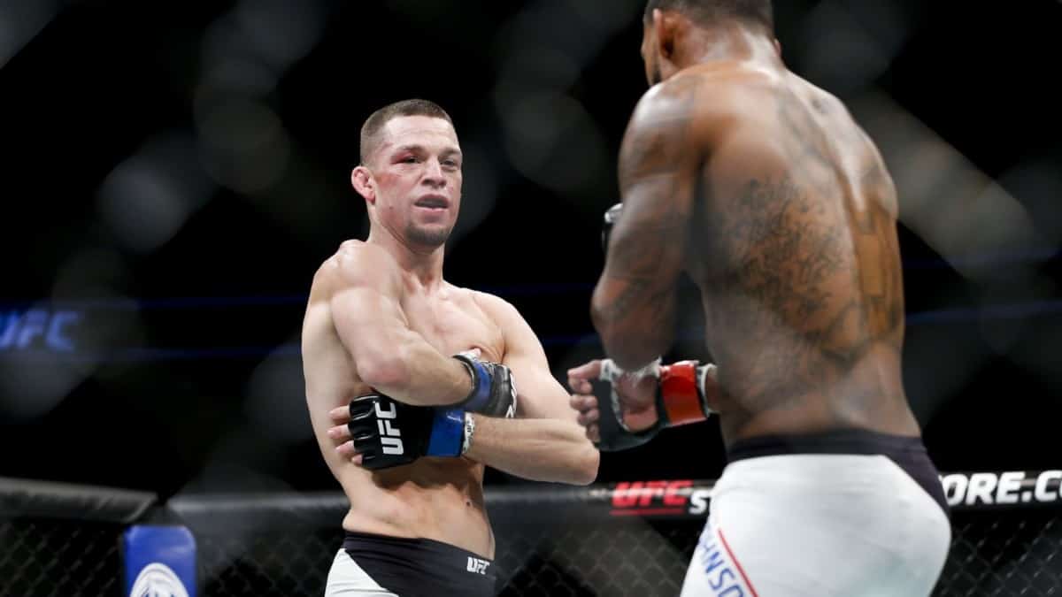 Nate Diaz toys with Michael Johnson during one of his greatest performances...