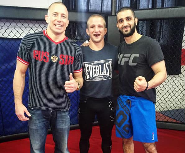 Another Gym? TJ Dillashaw Trains With Georges St-Pierre At Tristar