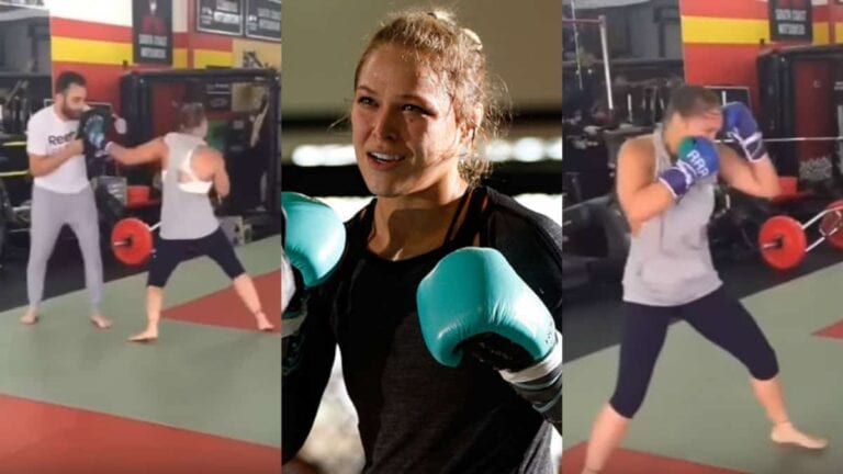 New Video: Ronda Rousey Boxing Drills With Edmond Tarverdyan