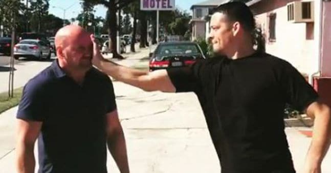 Watch Nate Diaz ‘Stockton Slap’ Dana White