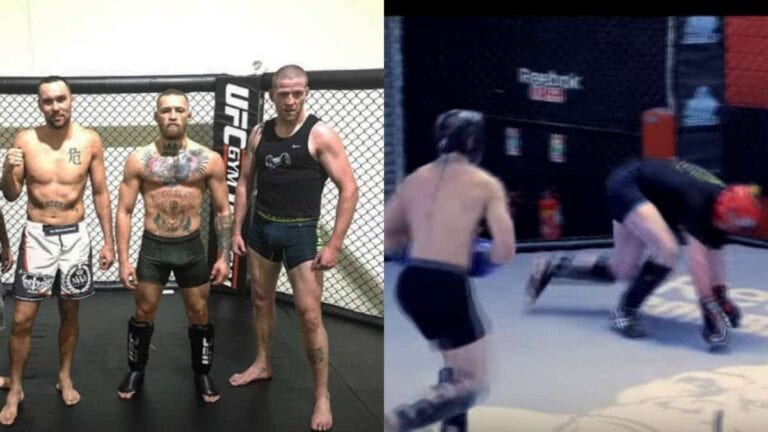 Conor McGregor Sparring Larger Man In Preparation For Nate Diaz