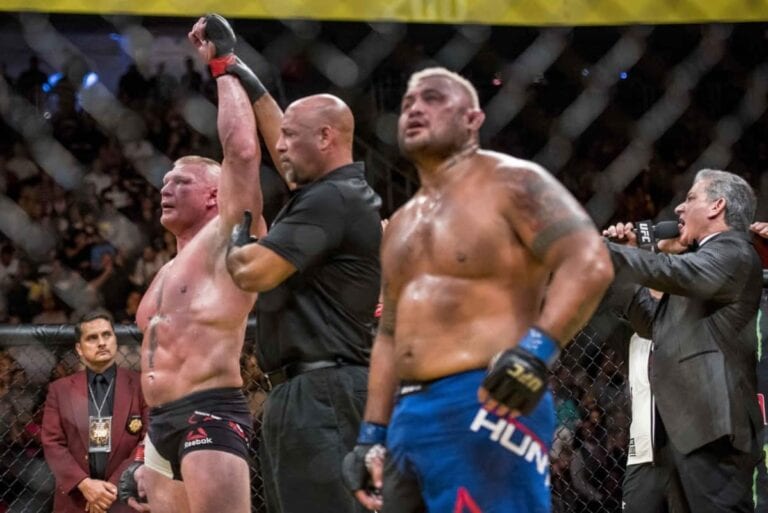 Brock Lesnar Wins UFC Return Over Mark Hunt