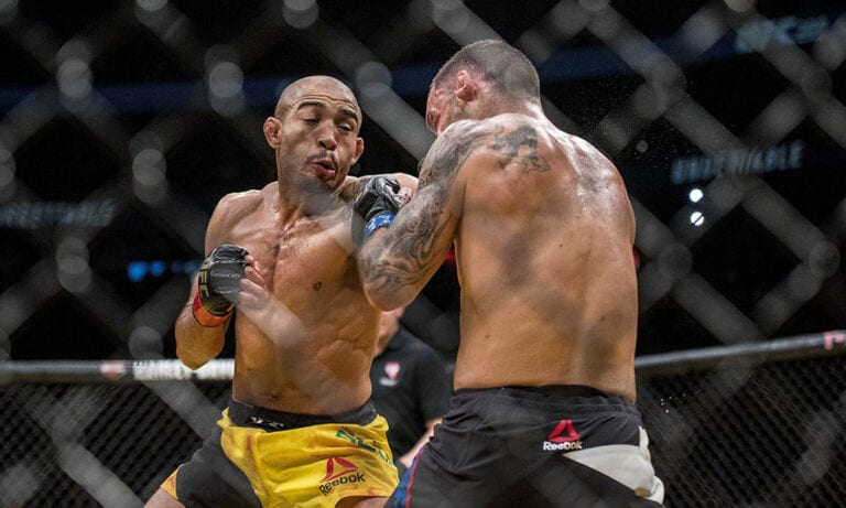 Video: Jose Aldo Blasts Bag With Leg Kicks Ahead Of UFC 212