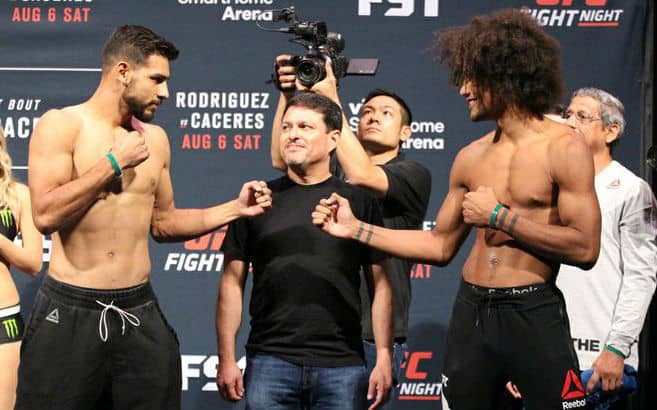 Yair Rodriguez and Alex Caceres