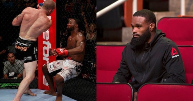 UFC Posts Video Of Tyron Woodley Getting KO’d, Woodley Responds