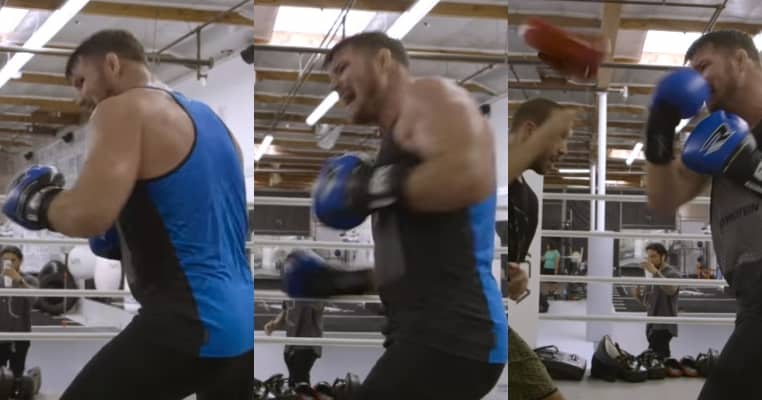 Video: Michael Bisping Looking Savage On The Pads