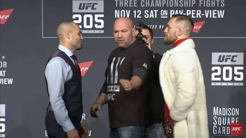 Photo: Conor McGregor Almost Hits Eddie Alvarez With Steel Chair 1 15045744 10154719778524810 1508131478 n