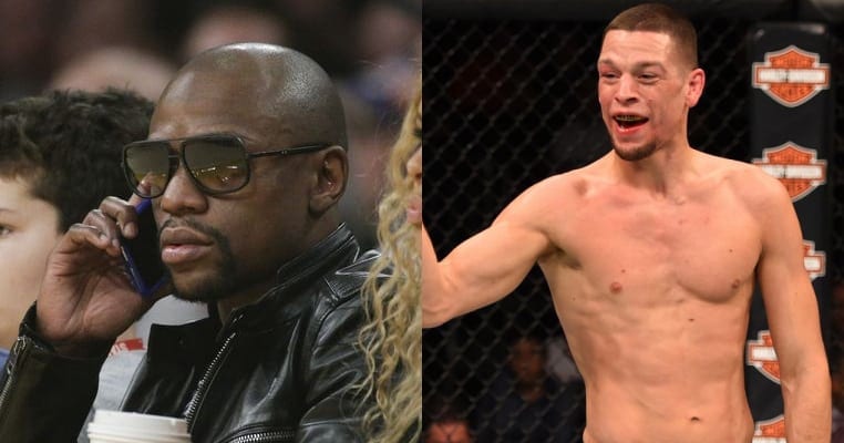 Video: Floyd Mayweather Skypes Nate Diaz About Finishing Conor McGregor