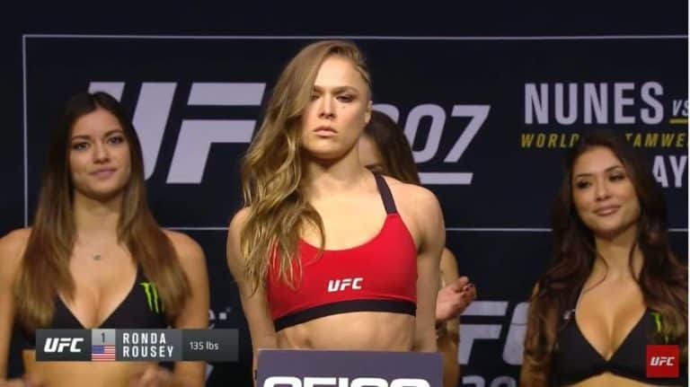 Pic: Amanda Nunes & Ronda Rousey’s Intense UFC 207 Staredown