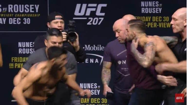 UFC 207 Weigh-In Video: Cruz & Garbrandt Almost Fight Early