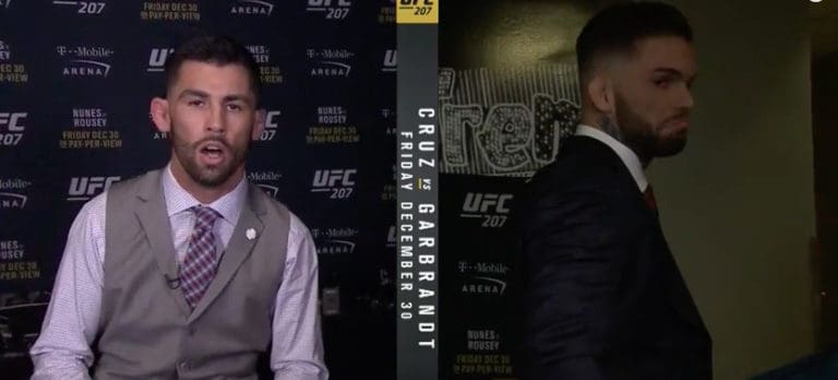 Watch: Dominick Cruz Forces Cody Garbrandt To Start ‘Throwing Things’
