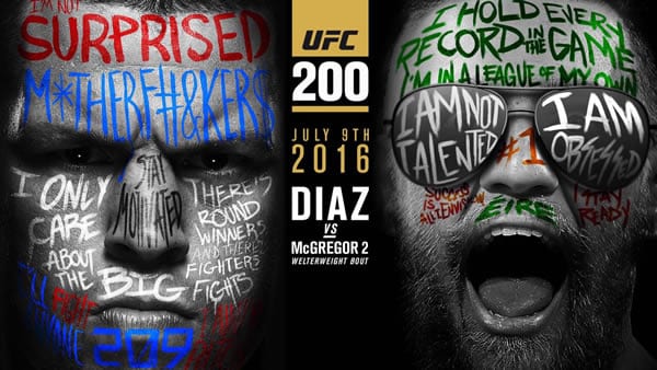 UFC 200 McGregor Diaz II Poster