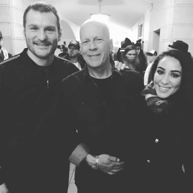 Video: Stipe Miocic Body Slams Bruce Willis On Set Of Upcoming Film