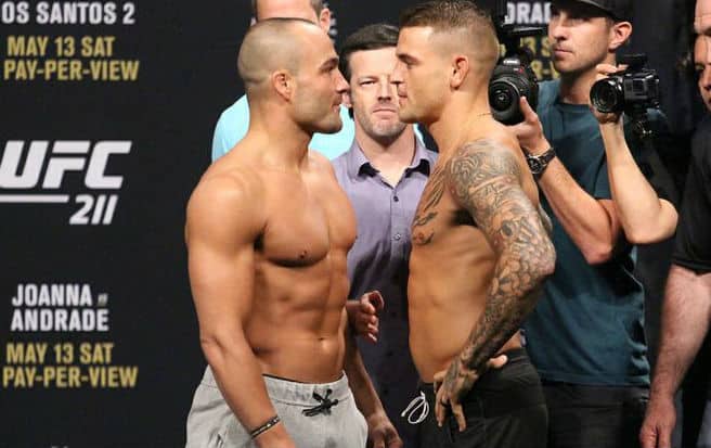 Eddie Alvarez and Dustin Poirier ufc 211