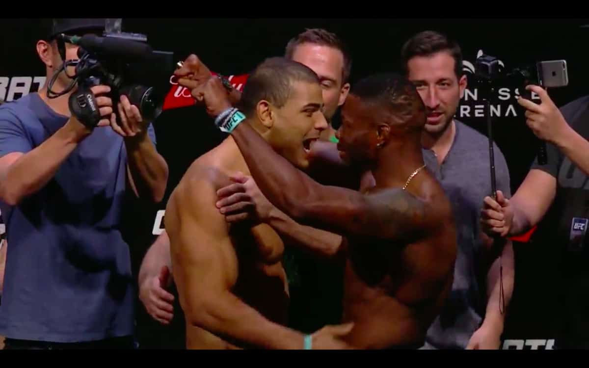 Watch: Oluwale Bamgbose & Paulo Borrachinha Scuffle During UFC 212 Weigh-Ins 1 Screen Shot 2017 06 03 at 12.13.16 AM