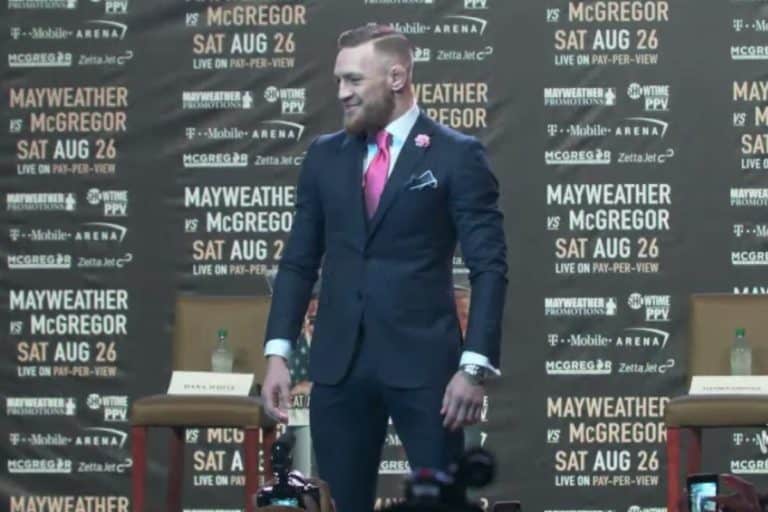 Conor McGregor’s Suit Had A Million ‘F*** Yous’ At Mayweather Presser