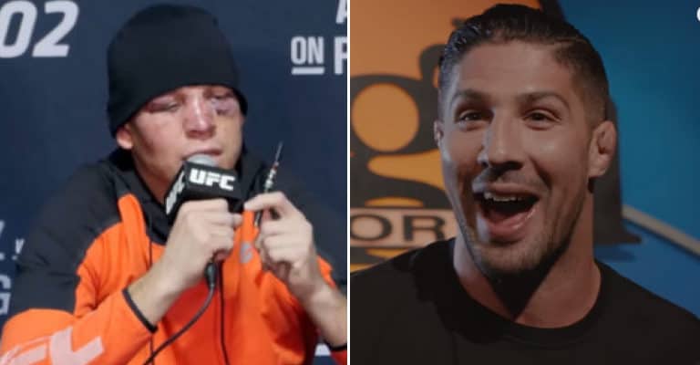 Video: Watch Nate Diaz Flip Off ‘B***h’ Brendan Schaub Backstage At MayMac