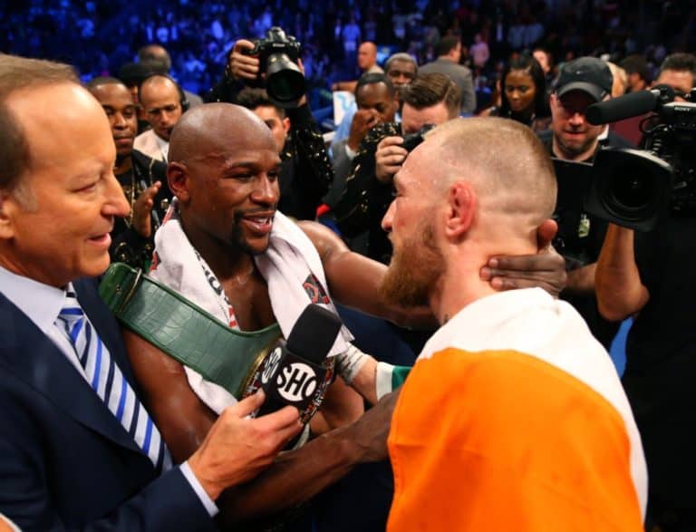 Pic: Floyd Mayweather Hangs Massive McGregor Painting In Mansion