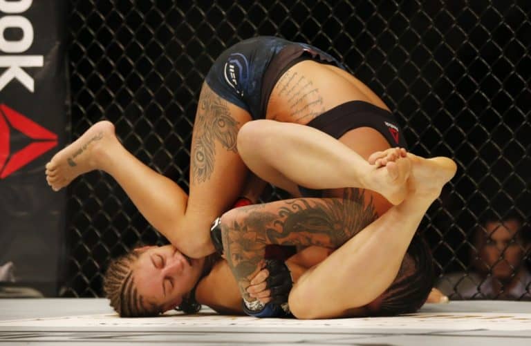 Video: Sarah Moras Scores Gruesome Submission At UFC 215