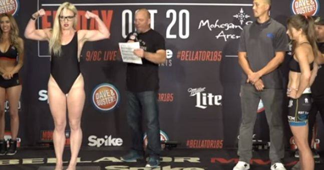 Watch Former Opponent Crash Heather Hardy's Bellator 185 Faceoff 1 Hardy 185