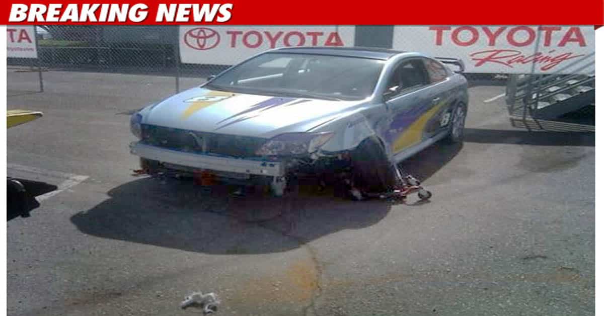 Photo of the Day: Tito Ortiz Wrecked His Car While Practicing for Celebrity Race Yesterday 1 Tito Ortiz
